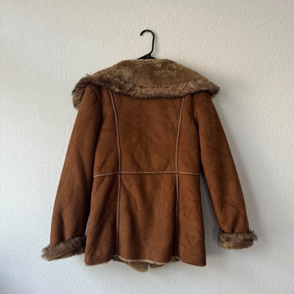 Vintage brown fur trim coat🧸🦪✨ - Picture 6 of 8